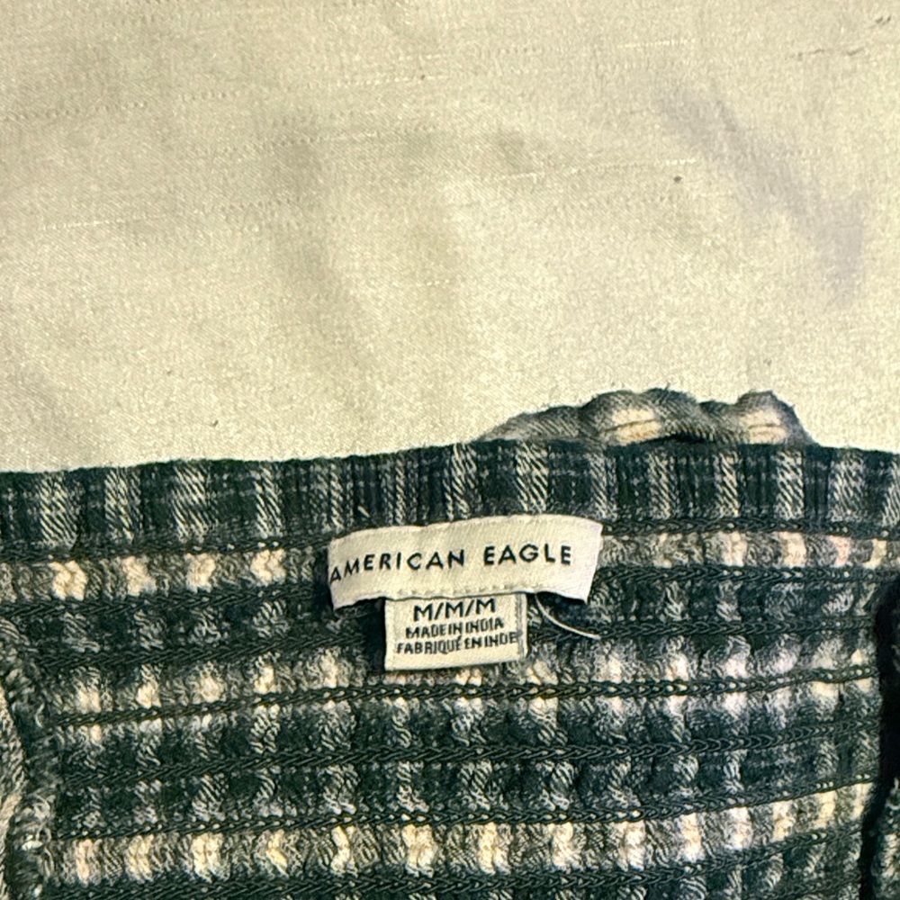 American Eagle Outfitters Green Plaid Mini Dress - Picture 3 of 3